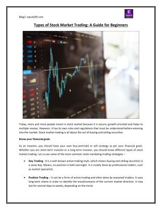 Types of Stock Market Trading: A Guide for Beginners