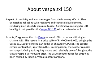Vespa SXL 150