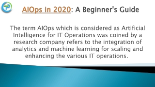 AIOps in 2020: A Beginner's Guide