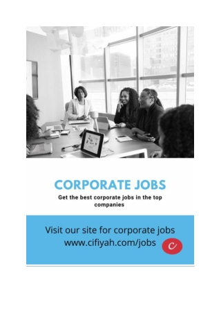Start a career in corporate sector jobs
