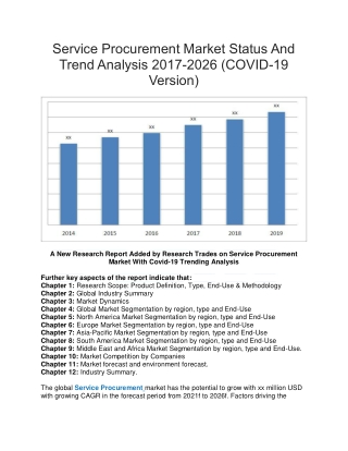Service Procurement Market Status And Trend Analysis 2017-2026 (COVID-19 Version)