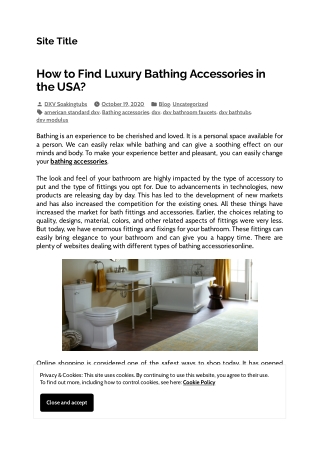 How to Find Luxury Bathing Accessories in the USA?