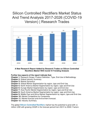 Silicon Controlled Rectifiers Market Status And Trend Analysis 2017-2026 (COVID-19 Version) | Resear