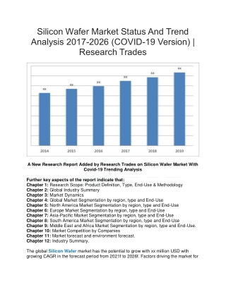 Silicon Wafer Market Status And Trend Analysis 2017-2026 (COVID-19 Version) | Research Trades