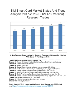 SIM Smart Card Market Status And Trend Analysis 2017-2026 (COVID-19 Version) | Research Trades