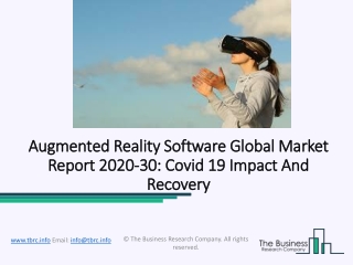 Augmented Reality Software Market CAGR Analysis And Competitive Research Till 2023