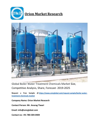Global Boiler Water Treatment Chemicals Market Size, Competitive Analysis, Share, Forecast- 2019-2025