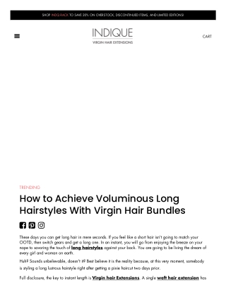 How to Achieve Voluminous Long Hairstyles With Virgin Hair Bundles