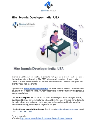 Hire Joomla Developer india, USA