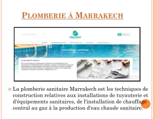 plomberie Marrakech