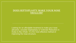 Does Septoplasty Make Your Nose Smaller?