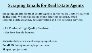 Scraping Emails for Real Estate Agents