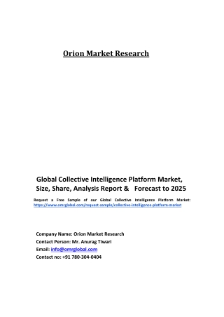 Global Collective Intelligence Platform Market Trends, Size, Competitive Analysis and Forecast 2019-2025