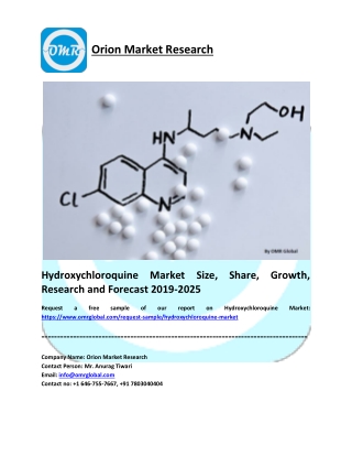 Hydroxychloroquine Market Growth, Size, Share and Forecast 2019-2025