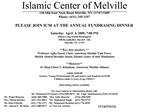 Islamic Center of Melville 118 Old East Neck Road Melville, NY 11747-3209 Phone: 631 249-3297 PLEASE JOIN ICM AT THE A