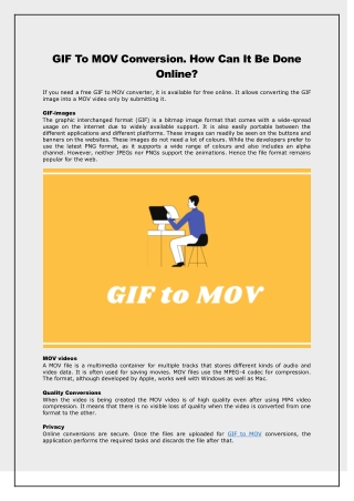 GIF To MOV Conversion. How Can It Be Done Online?
