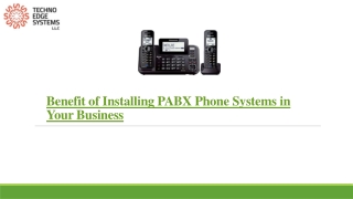 What is the Benefit of Installing PABX Phone Systems in Your Business?