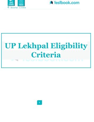 UP Lekhpal Eligibility