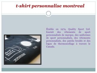 t-shirt personnalise montreal