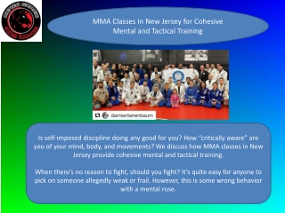 MMA Classes in New Jersey for Cohesive Mental and Tactical Training