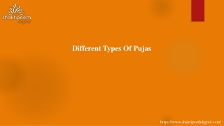 Different Types Of Pujas