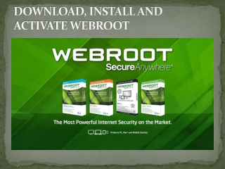 How to Download and Install Webroot Security - Webroot.com/safe
