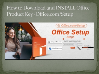 How to Download and Install Office Product Key - Office.com/Setup