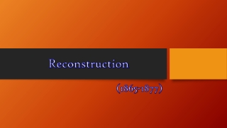 reconstruction and its legacies