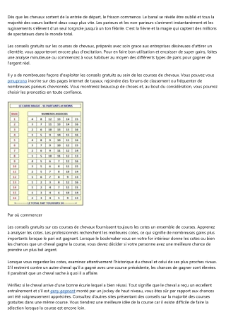 La Prochaine Grande Chose à Faire Méthode Mathématique Pour Gagner Au Pmu