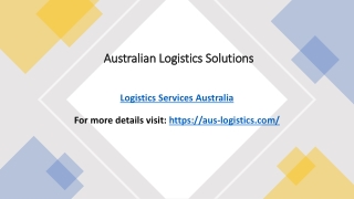 Logistics Companies in Australia - Australian Logistics Solutions