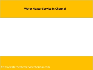 Water Heater Service In Chennai