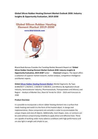 Global Silicon Rubber Heating Element Market Outlook 2030