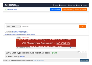 Buy 3 Liter Hypochlorous Acid Maker & Fogger