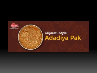 Gujarati-Style Adadiya Pak