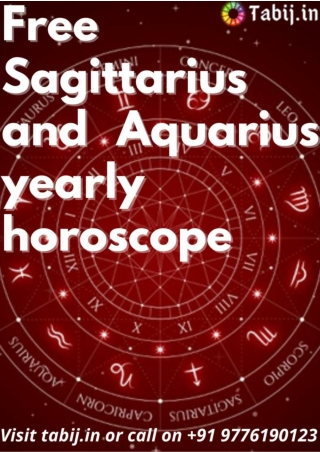 Free Sagittarius and Aquarius yearly horoscope