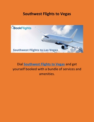 Southwest Flights to Vegas