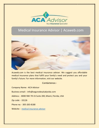 Medical Insurance Advisor | Acaweb.com