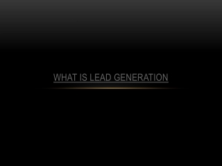 what is lead generation