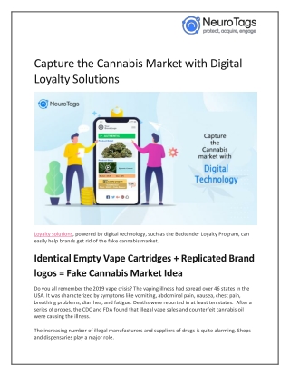 Capture the Cannabis Market with Digital Loyalty Solutions