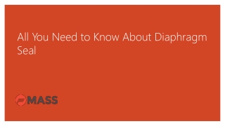 All you need to know about Diaphragm Seals