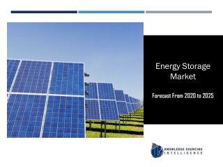 Energy Storage Market to be Worth US$39.859 billion in 2024