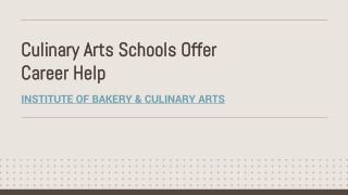 Culinary Arts Schools Offer Career Help | CHEF IBCA