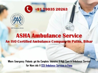 Medical Setup in CCU Ambulance Patna | ASHA