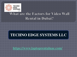 What are the Factors for Video Wall Rental in Dubai?