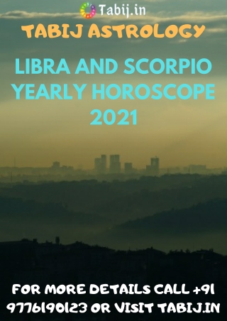 Libra and Scorpio yearly horoscope 2021