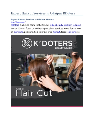 Expert Haircut Services in Udaipur KDoters