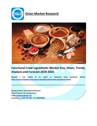 Functional Food Ingredients Market Research and Forecast 2019-2025