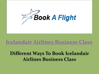 Icelandair Airlines Business Class