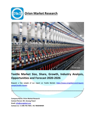 Textile Market Research and Forecast 2020-2026