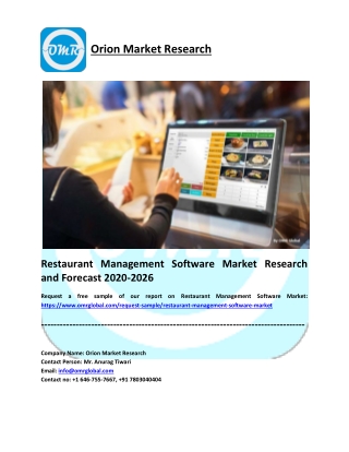 Restaurant Management Software Market Research and Forecast 2020-2026